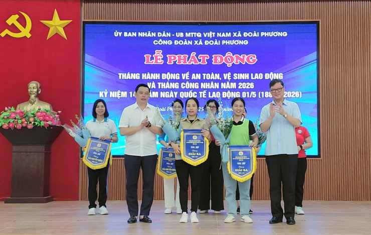 Xã Đoài Phương sôi nổi lễ phát động hưởng ứng Tháng công nhân, Tháng hành động về An toàn vệ sinh lao động và Hội thao CNVCLĐ năm 2026- Ảnh 17.