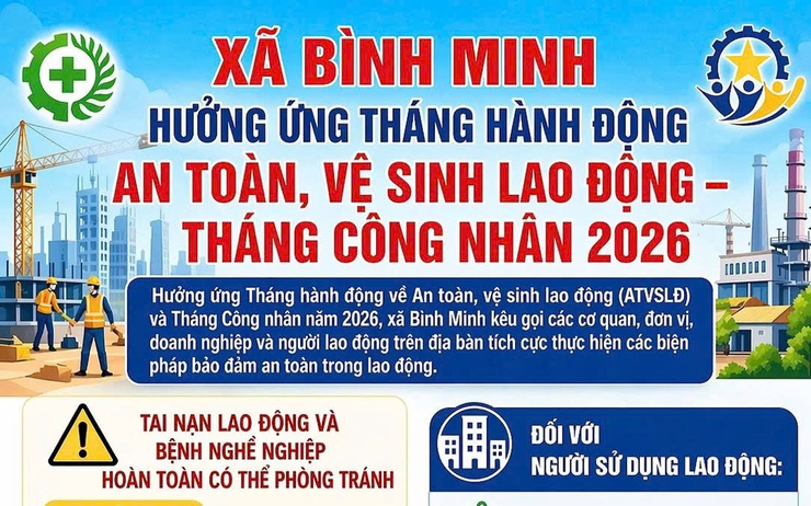 Bình Minh lan tỏa Tháng hành động về An toàn, vệ sinh lao động và Tháng Công nhân năm 2026- Ảnh 1.