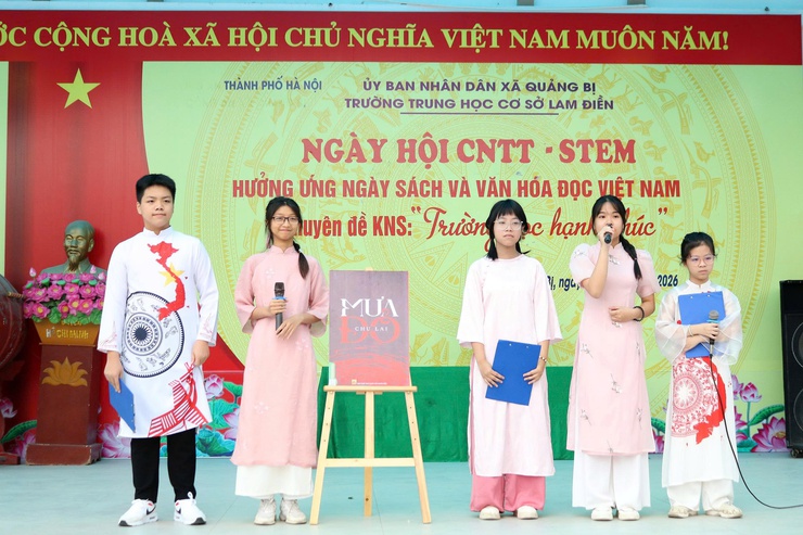 Trường THCS Lam Điền: Ngày hội công nghệ thông tin - STEM- Ảnh 4.