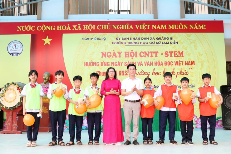 Trường THCS Lam Điền: Ngày hội công nghệ thông tin - STEM- Ảnh 8.