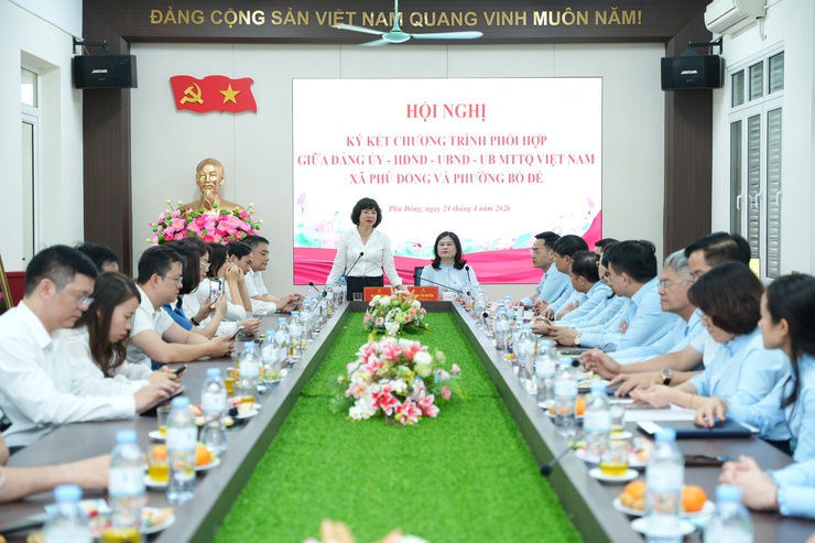 PHƯỜNG BỒ ĐỀ - XÃ PHÙ ĐỔNG KẾT NGHĨA, KÝ CHƯƠNG TRÌNH PHỐI HỢP TOÀN DIỆN- Ảnh 5.