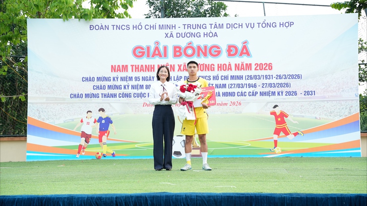 Bế mạc Giải bóng đá Nam thanh niên xã Dương Hòa năm 2026- Ảnh 12.
