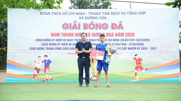 Bế mạc Giải bóng đá Nam thanh niên xã Dương Hòa năm 2026- Ảnh 13.