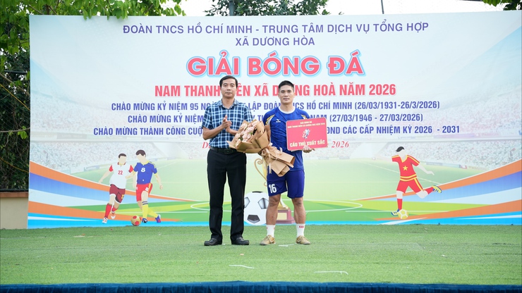 Bế mạc Giải bóng đá Nam thanh niên xã Dương Hòa năm 2026- Ảnh 14.