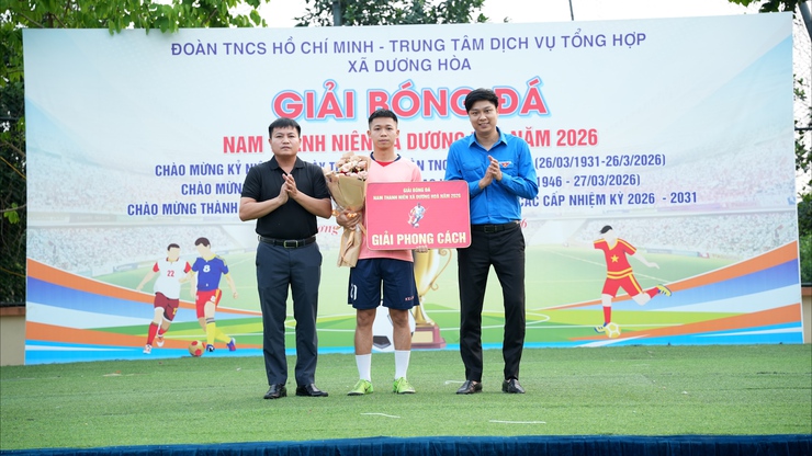 Bế mạc Giải bóng đá Nam thanh niên xã Dương Hòa năm 2026- Ảnh 15.