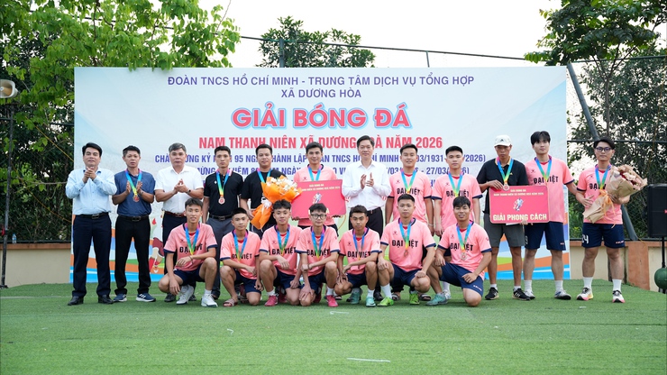 Bế mạc Giải bóng đá Nam thanh niên xã Dương Hòa năm 2026- Ảnh 16.