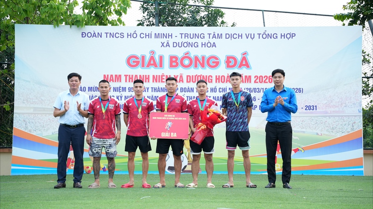 Bế mạc Giải bóng đá Nam thanh niên xã Dương Hòa năm 2026- Ảnh 17.