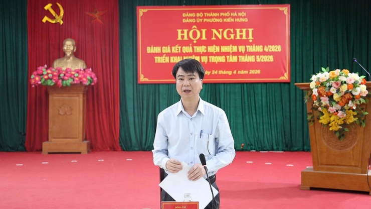 Phường Kiến Hưng tổ chức hội nghị giao ban đánh giá kết quả tháng 4, triển khai nhiệm vụ tháng 5/2026- Ảnh 1.