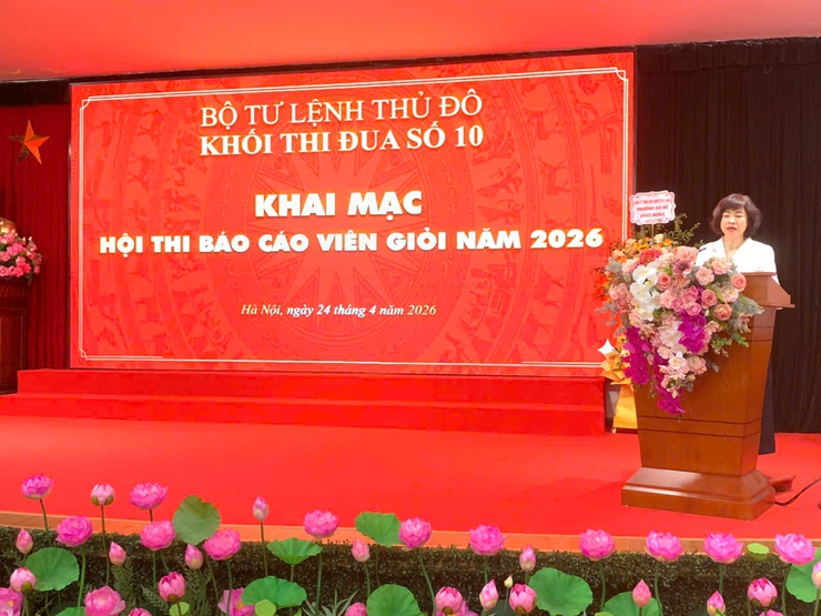 Hội thi Báo cáo viên giỏi Khối thi đua số 10: Tuyên truyền Nghị quyết Đại hội lần thứ XIV của Đảng- Ảnh 1.