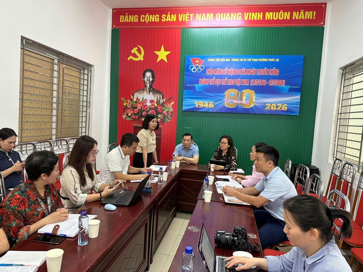 Phường Phúc Lợi tiếp đoàn Thành phố khảo sát đơn vị thực hiện thí điểm mô hình tổ chức hoạt động thiết chế văn hóa, thể thao cơ sở- Ảnh 1.