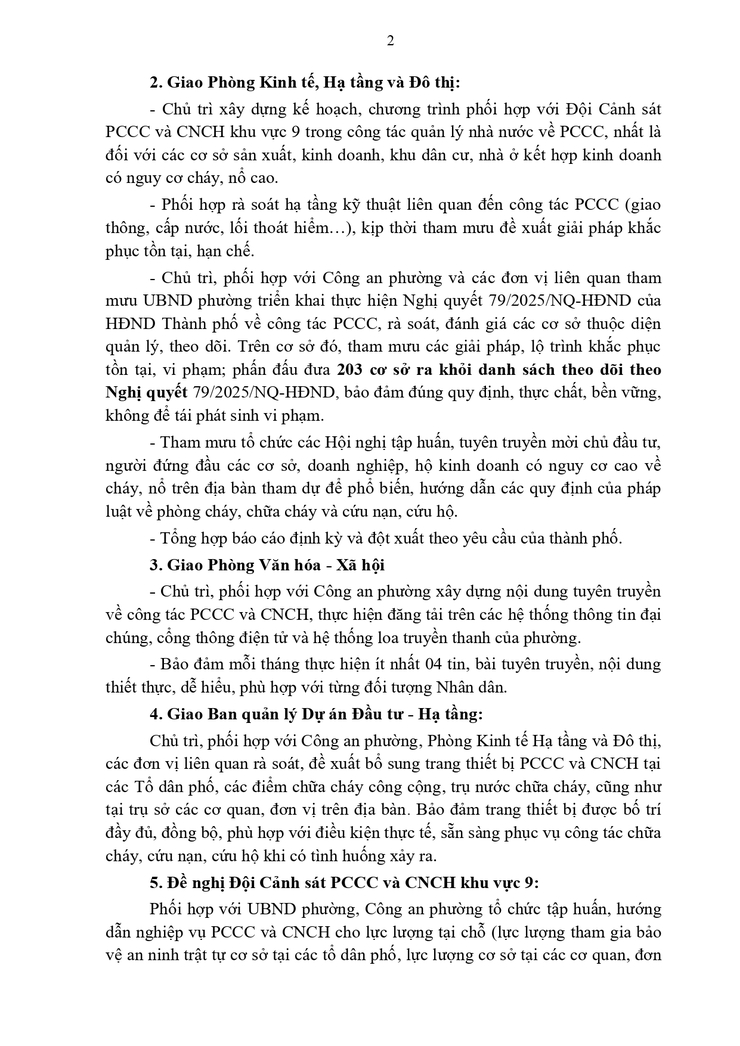 Thông báo Kết luận của Chủ tịch UBND phường tại cuộc họp Ban chỉ đạo thực hiện công tác PCCC và CNCH- Ảnh 2.