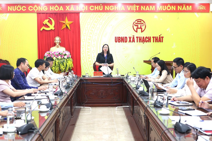 THƯỜNG TRỰC HĐND XÃ THẠCH THẤT GIÁM SÁT CHUYÊN ĐỀ VỀ CẢI CÁCH TTHC, CHUYỂN ĐỔI SỐ VÀ KỶ LUẬT, KỶ CƯƠNG HÀNH CHÍNH- Ảnh 1.