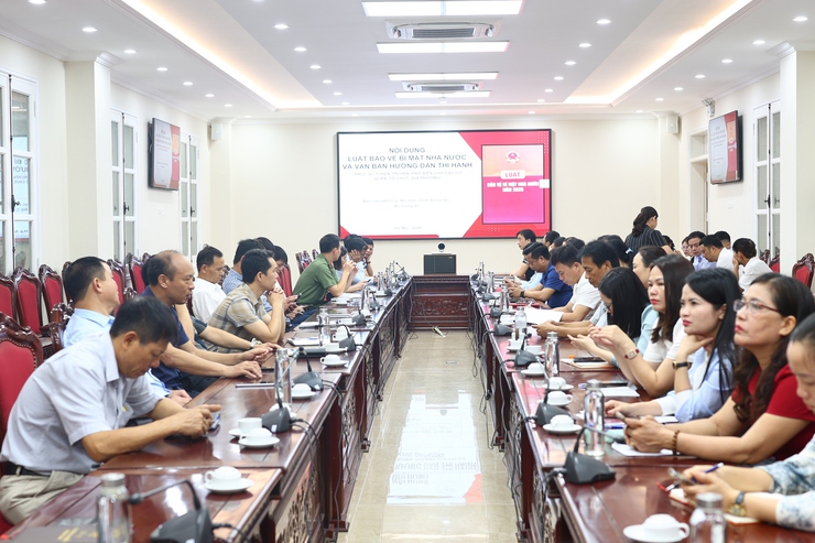 THẠCH THẤT TỔ CHỨC TIẾP SÓNG HỘI NGHỊ TẬP HUẤN VỀ BẢO VỆ BÍ MẬT NHÀ NƯỚC VÀ AN NINH MẠNG- Ảnh 2.