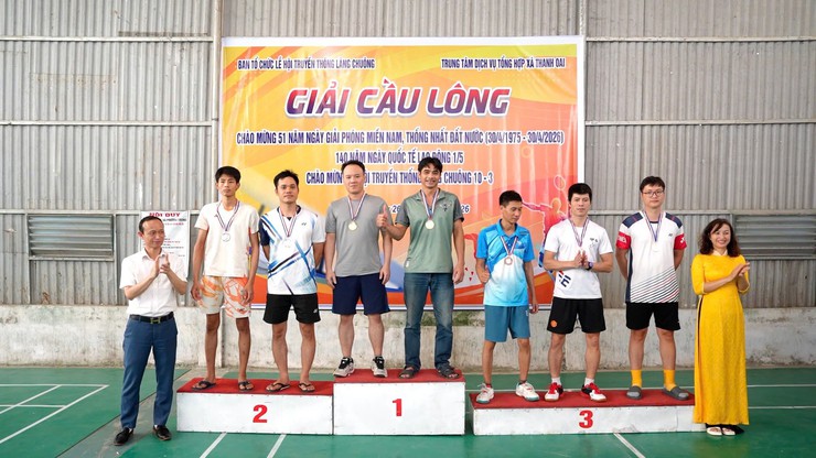 SÔI NỔI GIẢI CẦU LÔNG XÃ THANH OAI MỪNG LỄ HỘI LÀNG CHUÔNG 10/3, CHÀO MỪNG KỶ NIỆM 51 NĂM NGÀY GIẢI PHÓNG MIỀN NAM (30/4/1975 - 30/4/2026) VÀ 140 NĂM NGÀY QUỐC TẾ LAO ĐỘNG (1/5/1886 - 1/5/2026)- Ảnh 7.