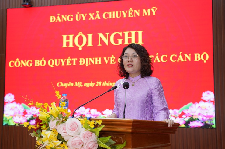 Đảng ủy xã Chuyên Mỹ tổ chức hội nghị công bố quyết định về công tác cán bộ- Ảnh 3.