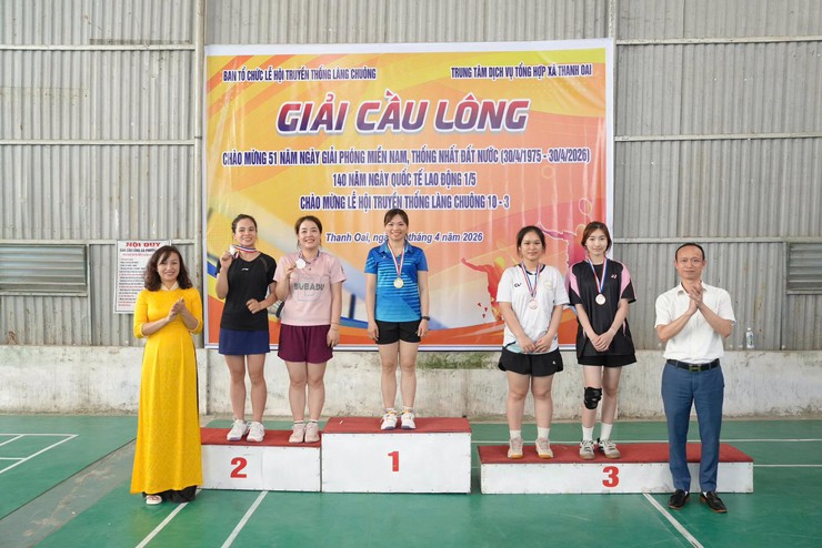 SÔI NỔI GIẢI CẦU LÔNG XÃ THANH OAI MỪNG LỄ HỘI LÀNG CHUÔNG 10/3, CHÀO MỪNG KỶ NIỆM 51 NĂM NGÀY GIẢI PHÓNG MIỀN NAM (30/4/1975 - 30/4/2026) VÀ 140 NĂM NGÀY QUỐC TẾ LAO ĐỘNG (1/5/1886 - 1/5/2026)- Ảnh 9.