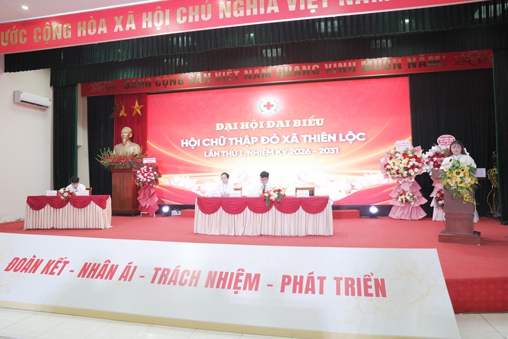 Đại hội đại biểu Hội Chữ thập đỏ xã Thiên Lộc lần thứ I, nhiệm kỳ 2026 – 2031: Khẳng định vai trò nòng cốt trong hoạt động nhân đạo, lan tỏa tinh thần nhân ái vì cộng đồng- Ảnh 5.