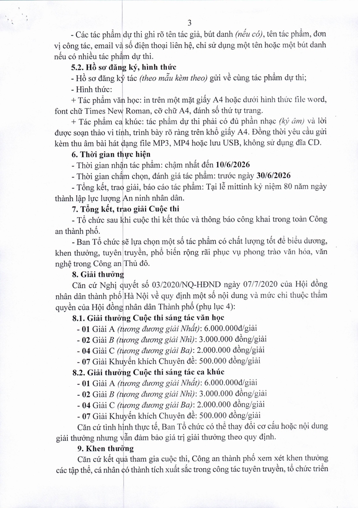 UBND phường Phú Diễn công khai Kế hoạch tổ chức Cuộc thi sáng tác văn học, ca khúc với chủ đề 