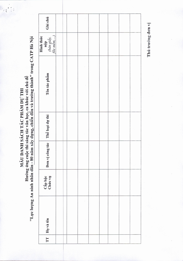 UBND phường Phú Diễn công khai Kế hoạch tổ chức Cuộc thi sáng tác văn học, ca khúc với chủ đề 