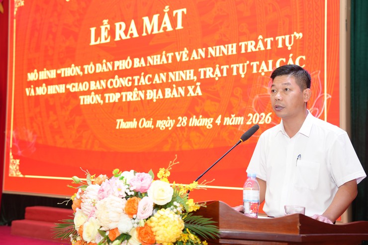 Thanh Oai ra mắt mô hình "Thôn, TDP Ba nhất về an ninh trật tự" và mô hình "Giao ban công tác an ninh, trật tự tại các thôn, TDP"- Ảnh 5.