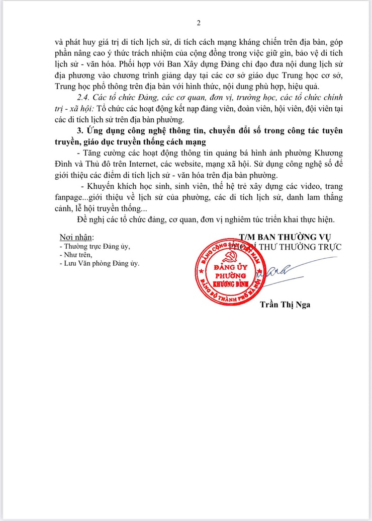 Đảng ủy phường Khương Đình triển khai công tác nghiên cứu, biên soạn, tuyên truyền, giáo dục lịch sử Đảng năm 2026- Ảnh 2.