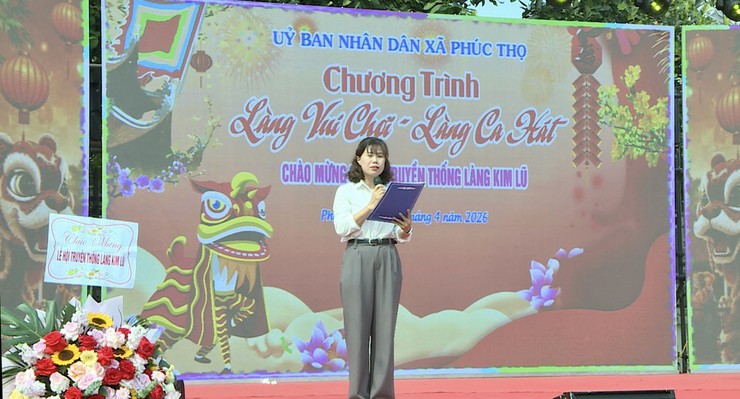 Sôi nổi Chương trình "Làng vui chơi – Làng ca hát" xã Phúc Thọ năm 2026 tại thôn Kim Lũ- Ảnh 1.