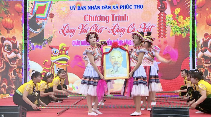 Sôi nổi Chương trình "Làng vui chơi – Làng ca hát" xã Phúc Thọ năm 2026 tại thôn Kim Lũ- Ảnh 4.