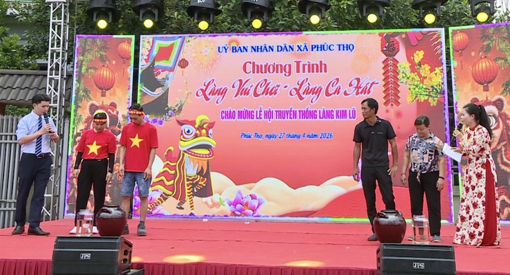 Sôi nổi Chương trình "Làng vui chơi – Làng ca hát" xã Phúc Thọ năm 2026 tại thôn Kim Lũ- Ảnh 5.