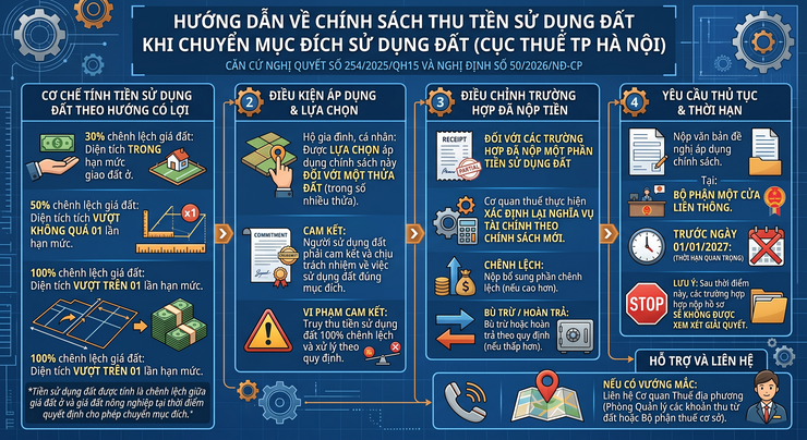 Thư ngỏ của Cục Thuế TP Hà Nội về chính sách thu tiền sử dụng đất khi chuyển mục đích sử dụng đất- Ảnh 1.