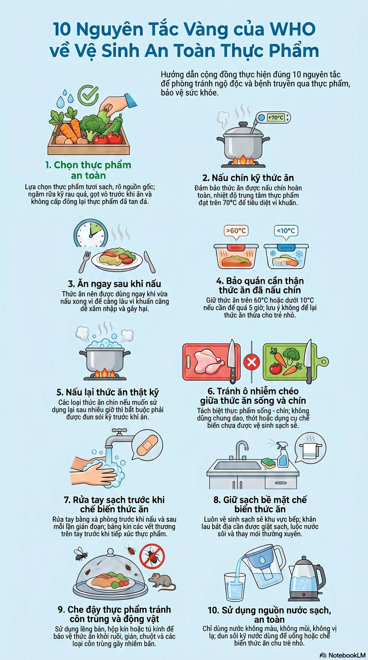 10 nguyên tắc phòng ngừa ngộ độc thực phẩm- Ảnh 1.