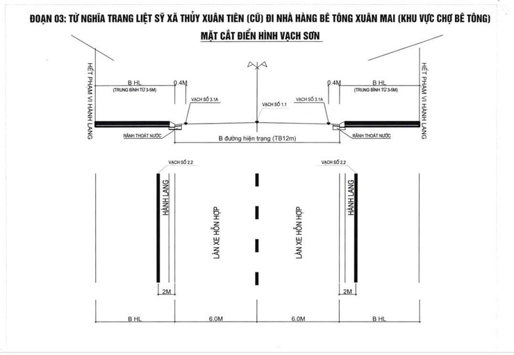 Xuân Mai triển khai đồng bộ kế hoạch kẻ vạch sơn vỉa hè, xử lý điểm nghẽn giao thông và lập lại trật tự đô thị- Ảnh 1.