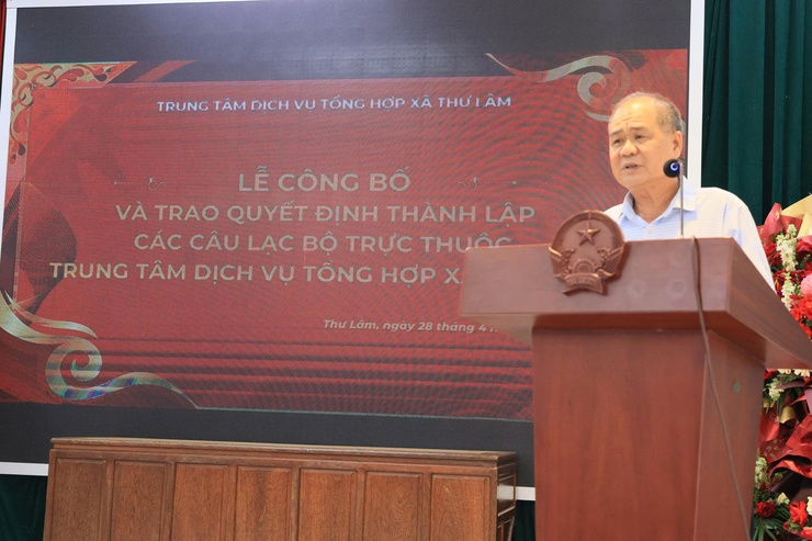 TRUNG TÂM DỊCH VỤ TỔNG HỢP XÃ THƯ LÂM TỔ CHỨC LỄ CÔNG BỐ VÀ TRAO QUYẾT ĐỊNH THÀNH LẬP CÁC CÂU LẠC BỘ TRỰC THUỘC TRUNG TÂM- Ảnh 14.