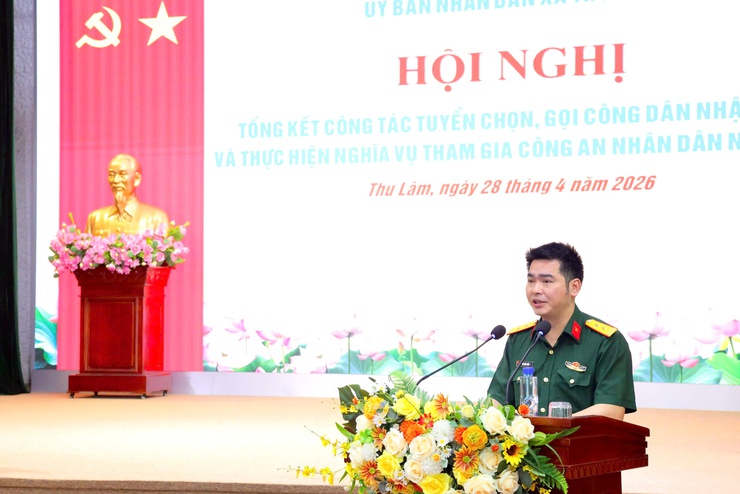 THƯ LÂM TỔ CHỨC HỘI NGHỊ TỔNG KẾT CÔNG TÁC TUYỂN CHỌN, GỌI CÔNG DÂN NHẬP NGŨ NĂM 2026- Ảnh 4.