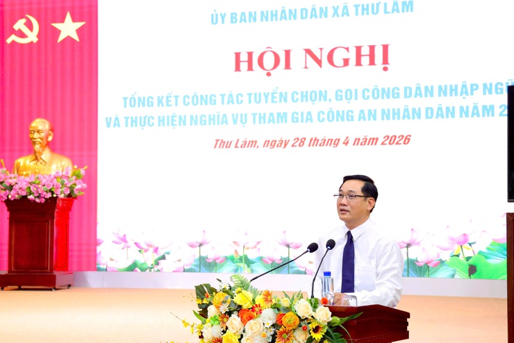 THƯ LÂM TỔ CHỨC HỘI NGHỊ TỔNG KẾT CÔNG TÁC TUYỂN CHỌN, GỌI CÔNG DÂN NHẬP NGŨ NĂM 2026- Ảnh 11.