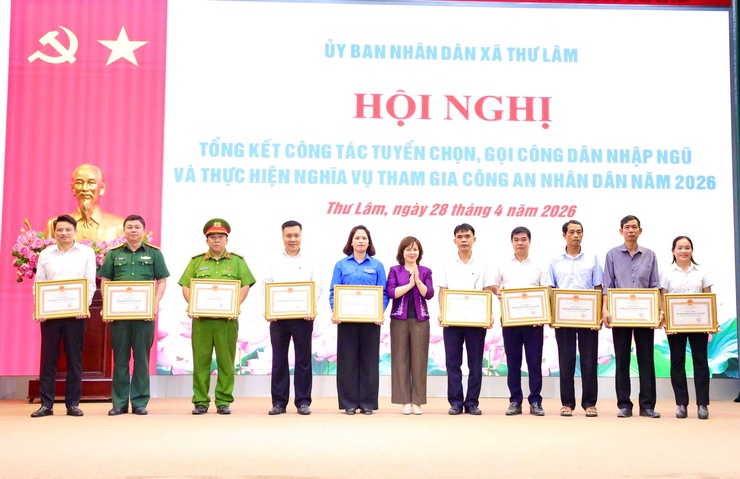 THƯ LÂM TỔ CHỨC HỘI NGHỊ TỔNG KẾT CÔNG TÁC TUYỂN CHỌN, GỌI CÔNG DÂN NHẬP NGŨ NĂM 2026- Ảnh 13.