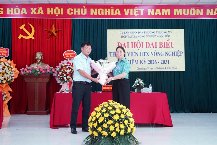 Hợp tác xã Nông nghiệp Ngọc Hòa tổ chức thành công Đại hội đại biểu thành viên lần thứ III, nhiệm kỳ 2026–2031- Ảnh 2.