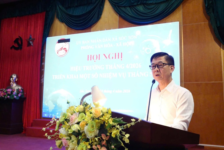 XÃ SÓC SƠN TỔ CHỨC HỘI NGHỊ GIAO BAN NGÀNH GIÁO DỤC THÁNG 4, TRIỂN KHAI NHIỆM VỤ TRỌNG TÂM THÁNG 5 NĂM 2026- Ảnh 3.