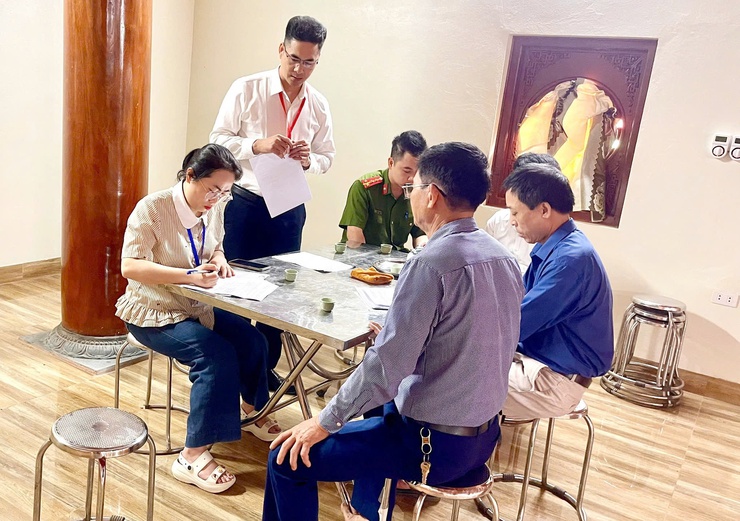 Xã Quảng Bị kiểm tra công tác tổ chức Lễ khánh thành Tam bảo tại chùa Sùng Khánh thôn Cốc Hạ- Ảnh 2.