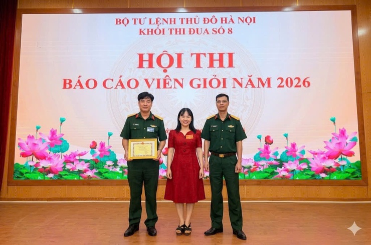 Phường Đông Ngạc đạt giải Ba Hội thi Báo cáo viên giỏi cụm thi đua số 8- Ảnh 2.