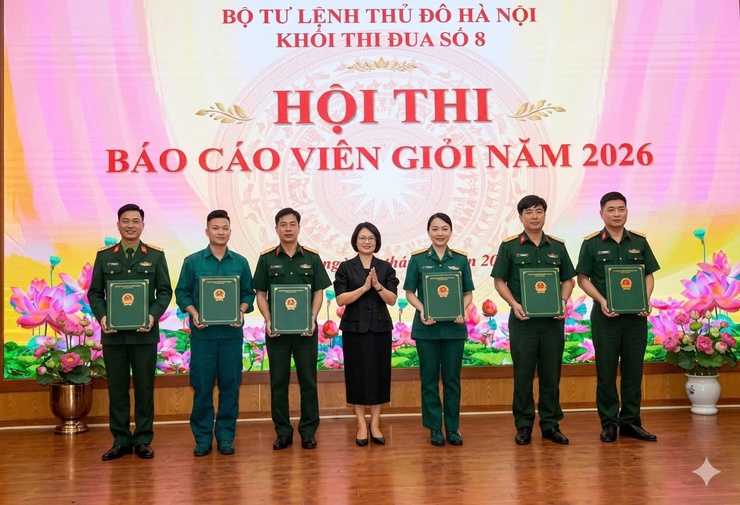 Phường Đông Ngạc đạt giải Ba Hội thi Báo cáo viên giỏi cụm thi đua số 8- Ảnh 3.