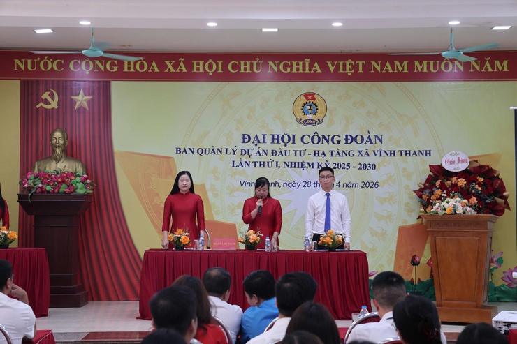 Đại hội Công đoàn Ban Quản lý dự án đầu tư – hạ tầng xã Vĩnh Thanh lần thứ I, nhiệm kỳ 2025–2030 thành công tốt đẹp- Ảnh 2.