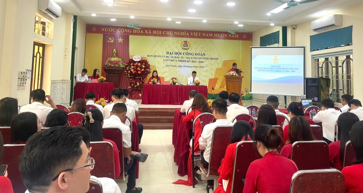 Đại hội Công đoàn Ban Quản lý dự án đầu tư – hạ tầng xã Vĩnh Thanh lần thứ I, nhiệm kỳ 2025–2030 thành công tốt đẹp- Ảnh 4.