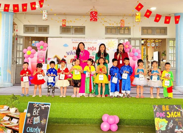 Trường Mầm non Phúc Lâm hưởng ứng Ngày Hội đọc sách 2026 với chủ đề "Bé với sách, truyện"- Ảnh 1.