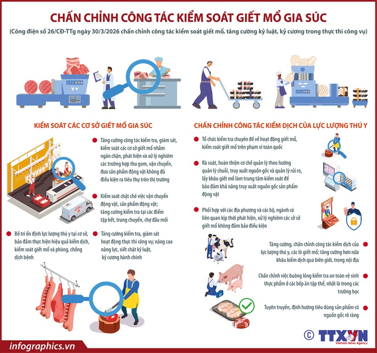 Chấn chỉnh công tác kiểm soát giết mổ, tăng cường kỷ luật, kỷ cương trong thực thi công vụ.- Ảnh 1.