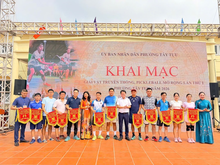 Giải Vật truyền thống và giải Pickleball mở rộng lần thứ I phường Tây Tựu năm 2026 thành công tốt đẹp- Ảnh 1.