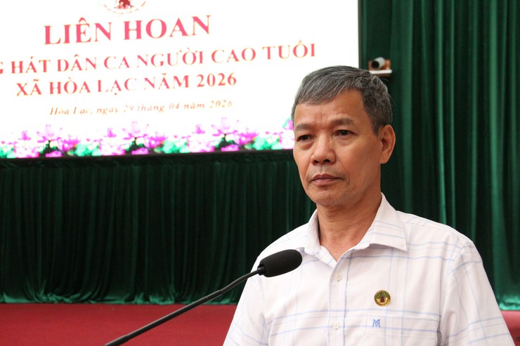 Liên hoan tiếng hát dân ca người cao tuổi xã Hòa Lạc - lan tỏa tinh thần “Sống vui, sống khỏe, sống có ích”- Ảnh 3.