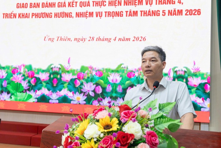 Đẩy mạnh chuyển đổi số, vận hành hiệu quả mô hình “4 trục thông suốt”, xã Ứng Thiên quyết tâm hoàn thành toàn diện nhiệm vụ tháng 5 và quý II-2026- Ảnh 5.