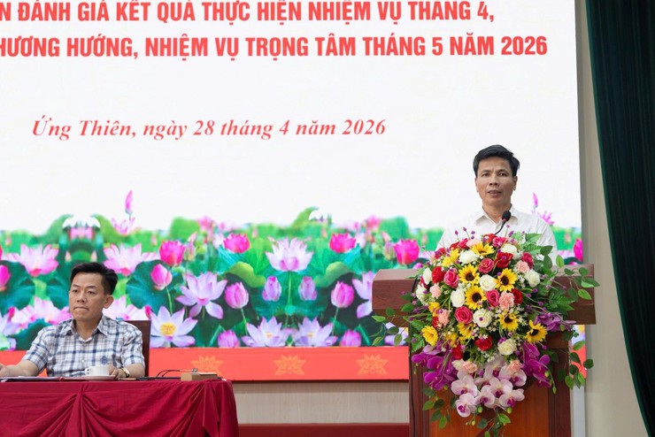 Đẩy mạnh chuyển đổi số, vận hành hiệu quả mô hình “4 trục thông suốt”, xã Ứng Thiên quyết tâm hoàn thành toàn diện nhiệm vụ tháng 5 và quý II-2026- Ảnh 8.