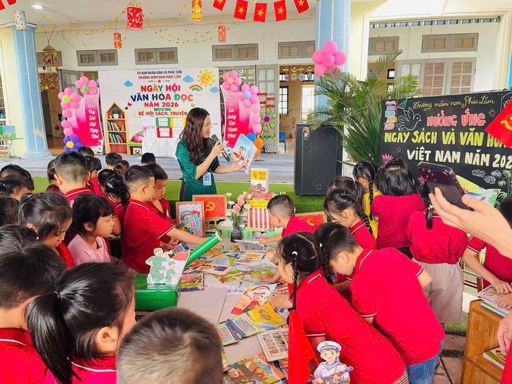 Trường Mầm non Phúc Lâm hưởng ứng Ngày Hội đọc sách 2026 với chủ đề "Bé với sách, truyện"- Ảnh 2.