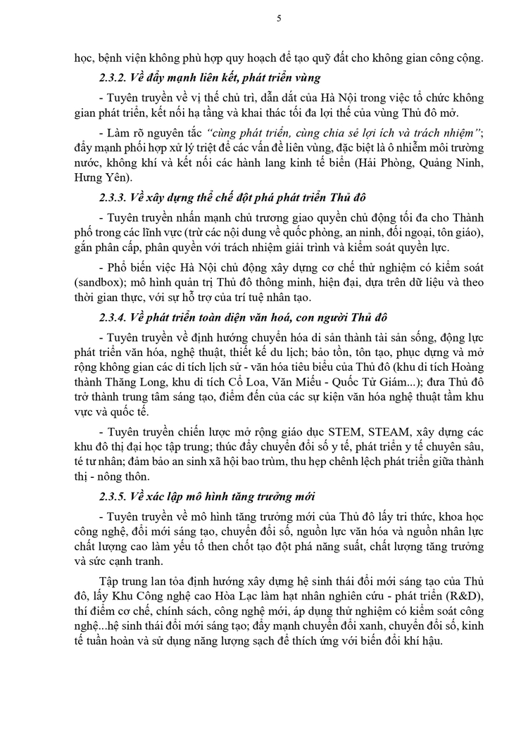 Kế hoạch 76-KH/ĐU ngày 22/04/2026 của Đảng uỷ phường Bạch Mai về Thông tin, tuyên truyền, vận động thực hiện Nghị quyết số 02-NQ/TW, ngày 17/3/2026 của Bộ Chính trị về xây dựng và phát triển Thủ đô Hà Nội trong kỷ nguyên mới- Ảnh 5.